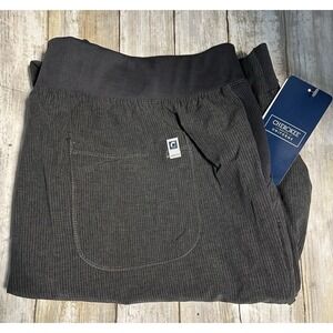 Cherokee Women's 2XL Elastic Waist Cargo Scrub Pants‎ Charcoal Stripe CK248A NWT